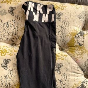 PINK! Black high waist leggings medium